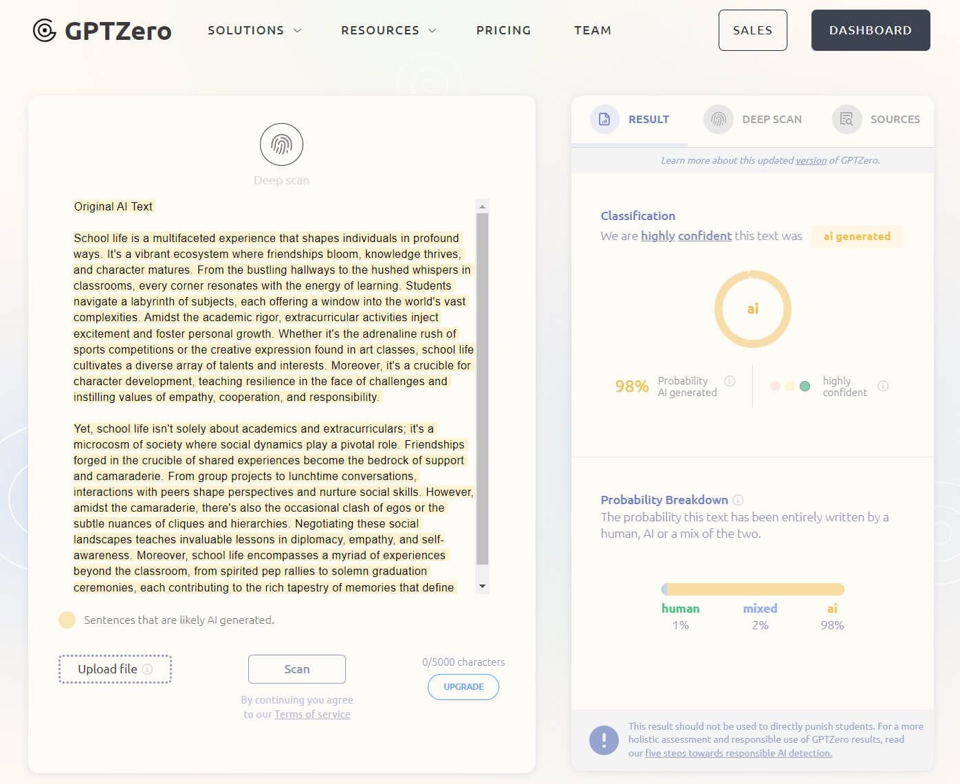 chatgpt gptzero