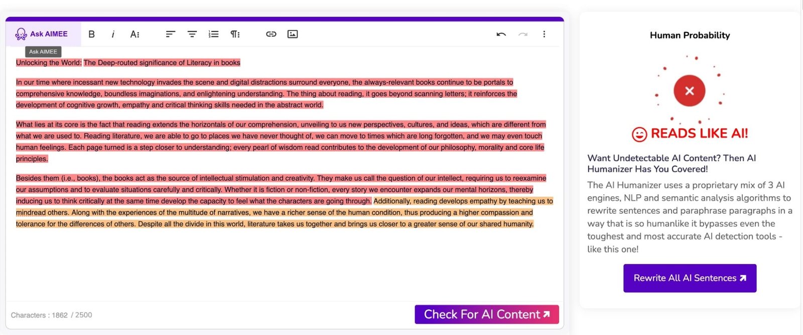 StealthWriter test